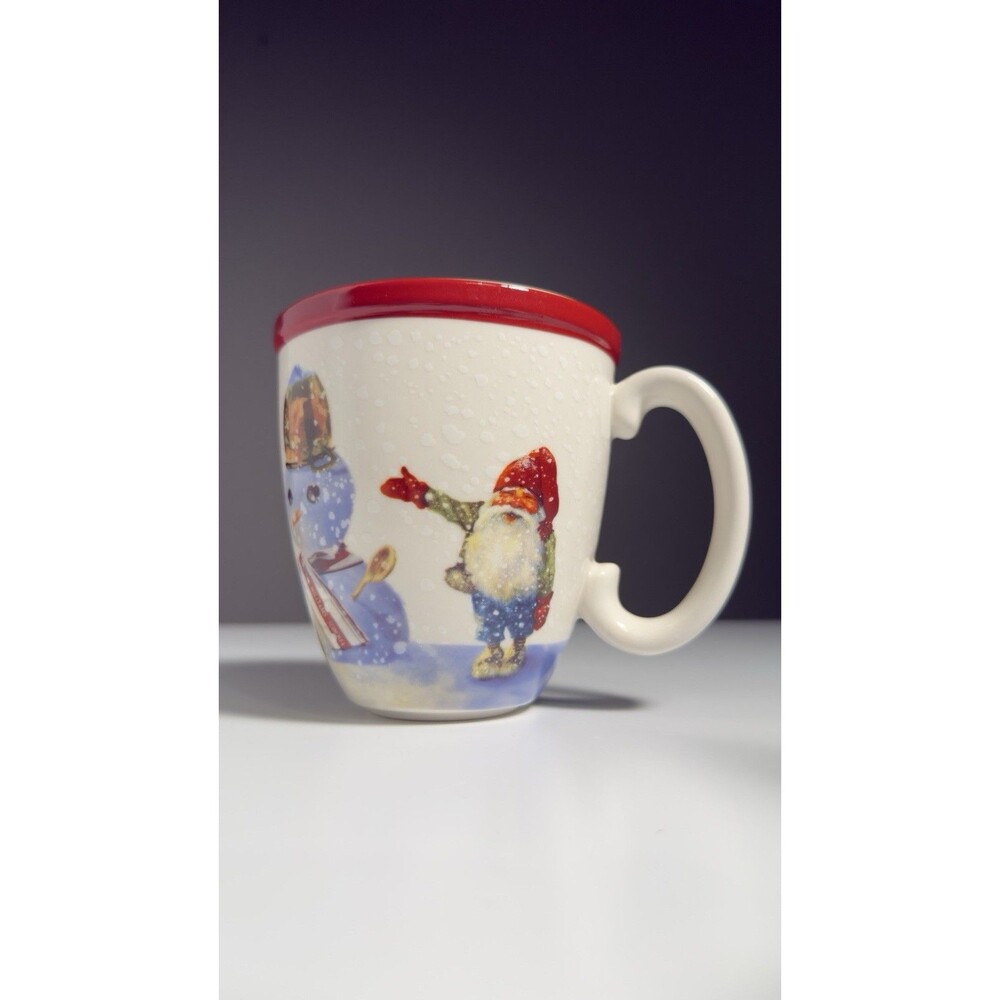 Williams Sonoma Nordic Elf Mug Stoneware Complete Snowman